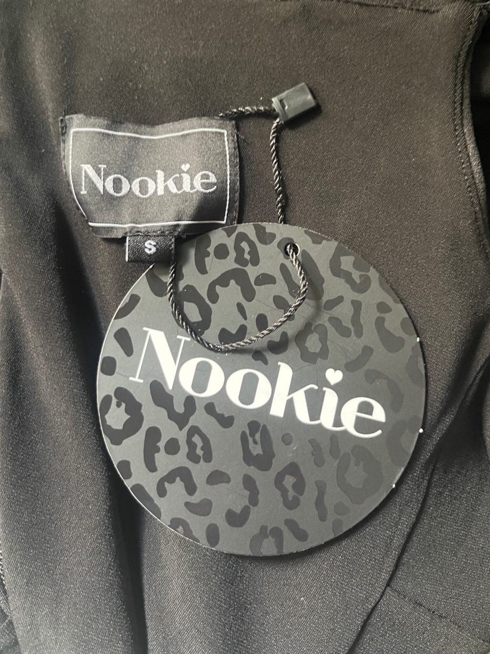 NEW NOOKIE ATHENA'S UNCOVERED PHOENIX DRESS BLACK MIDI LENGTH STRETCH SMALL - Picture 4 of 12